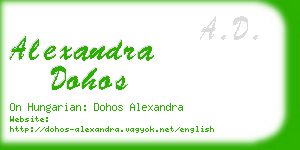 alexandra dohos business card